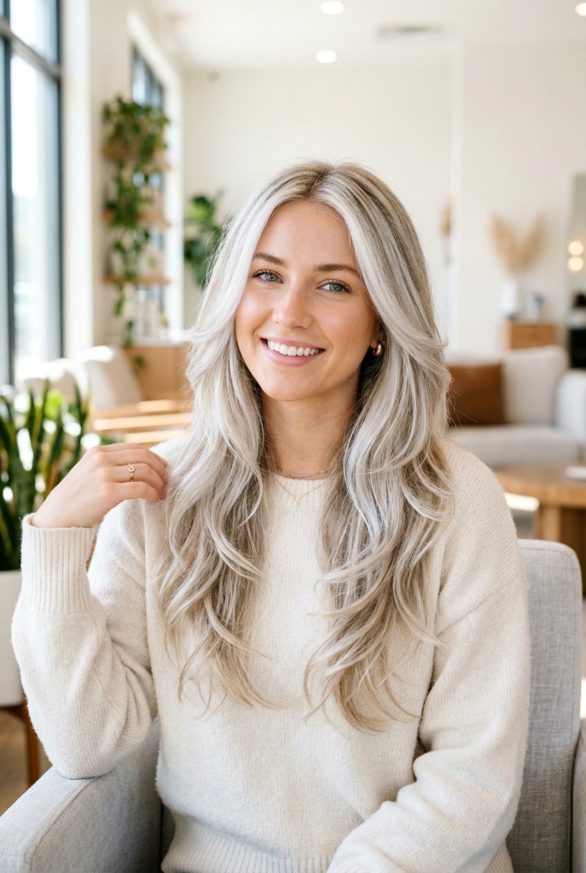 White Silver Balayage For Blondes - 20 white silver balayage - 20 white silver balayage