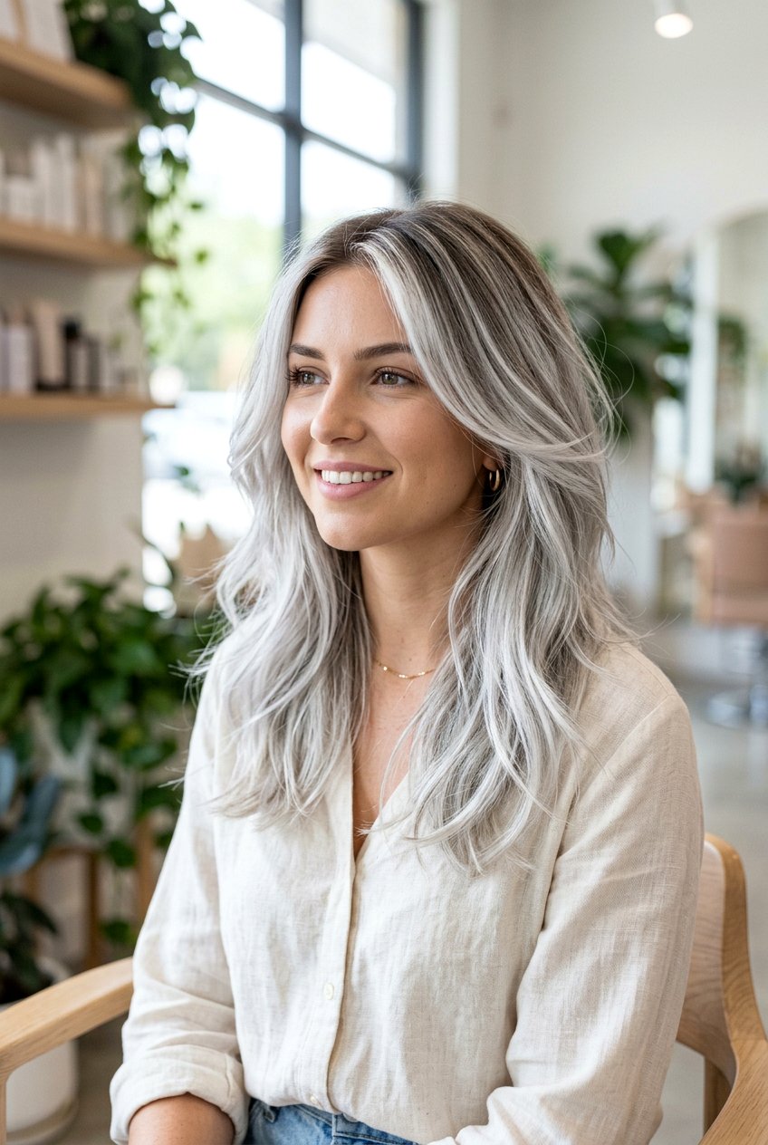 White Silver Balayage For Fine Hair - 20 white silver balayage - 20 white silver balayage