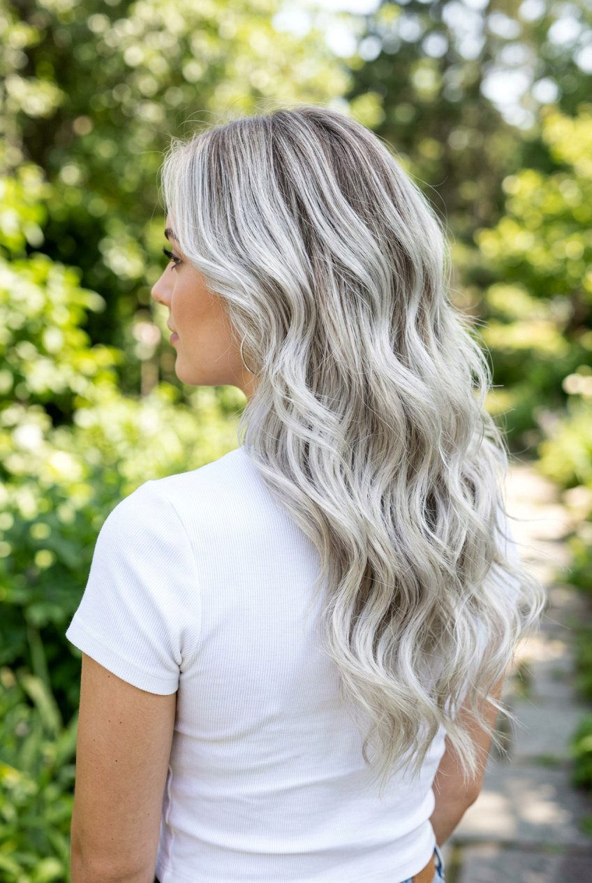 White Silver Balayage For Thick Hair - 20 white silver balayage - 20 white silver balayage