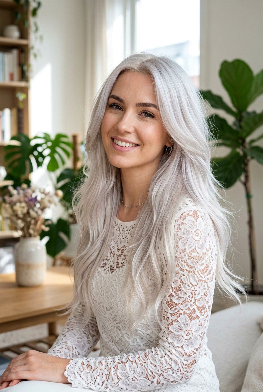 White Silver Blonde Blend - 20 cool silver blonde blend - 20 cool silver blonde blend