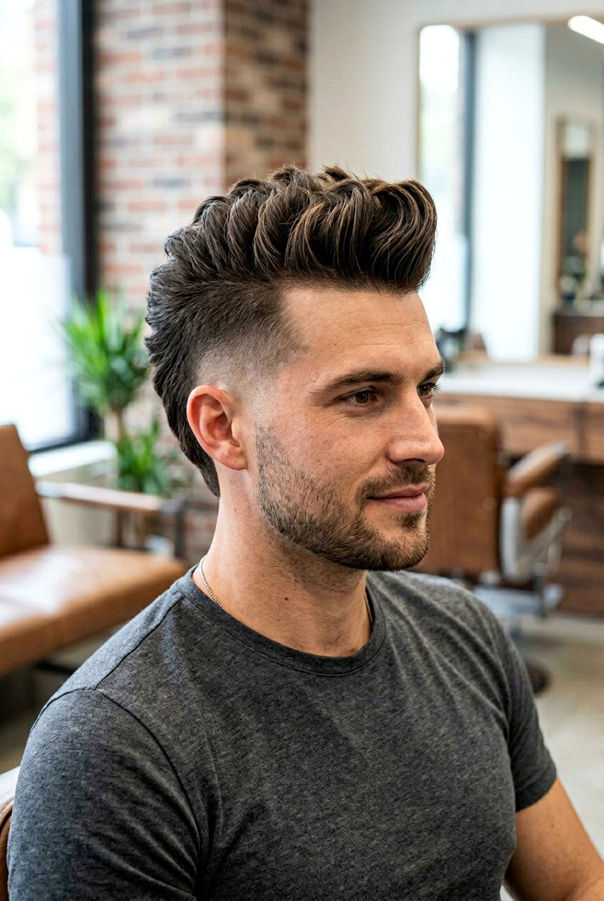 Wide Faux Hawk Men - 20 men haircut for long face shape - 20 men haircut for long face shape