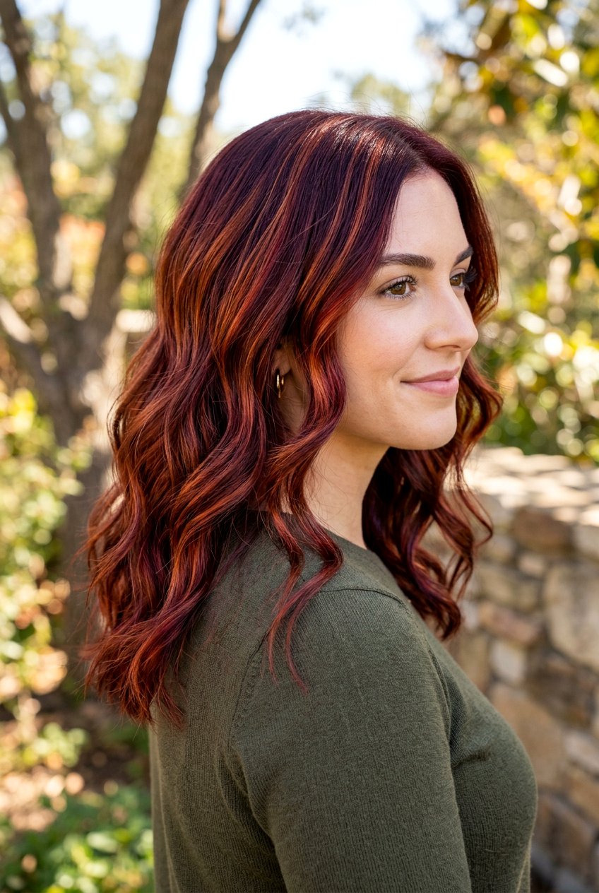 Wine red hair with highlights - 20 wine red hair color - 20 wine red hair color