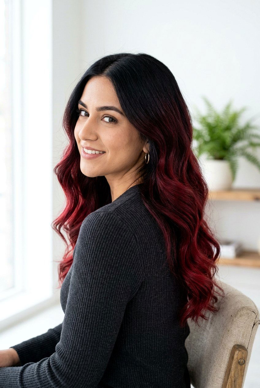 Wine red ombre hair - 20 wine red hair color - 20 wine red hair color