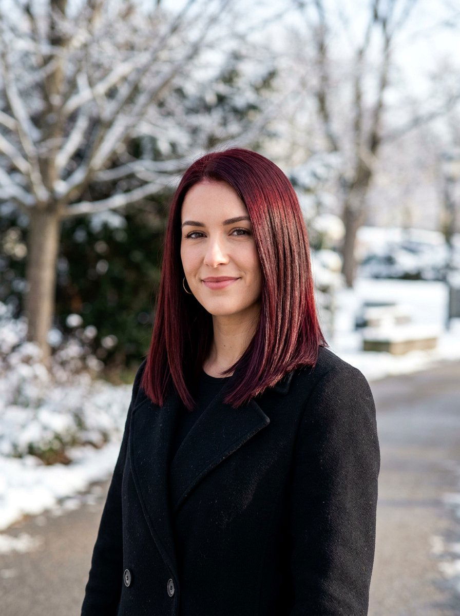 Winter Black Cherry Red Hair - 20 seasonal hair color ideas for redheads - 20 seasonal hair color ideas for redheads