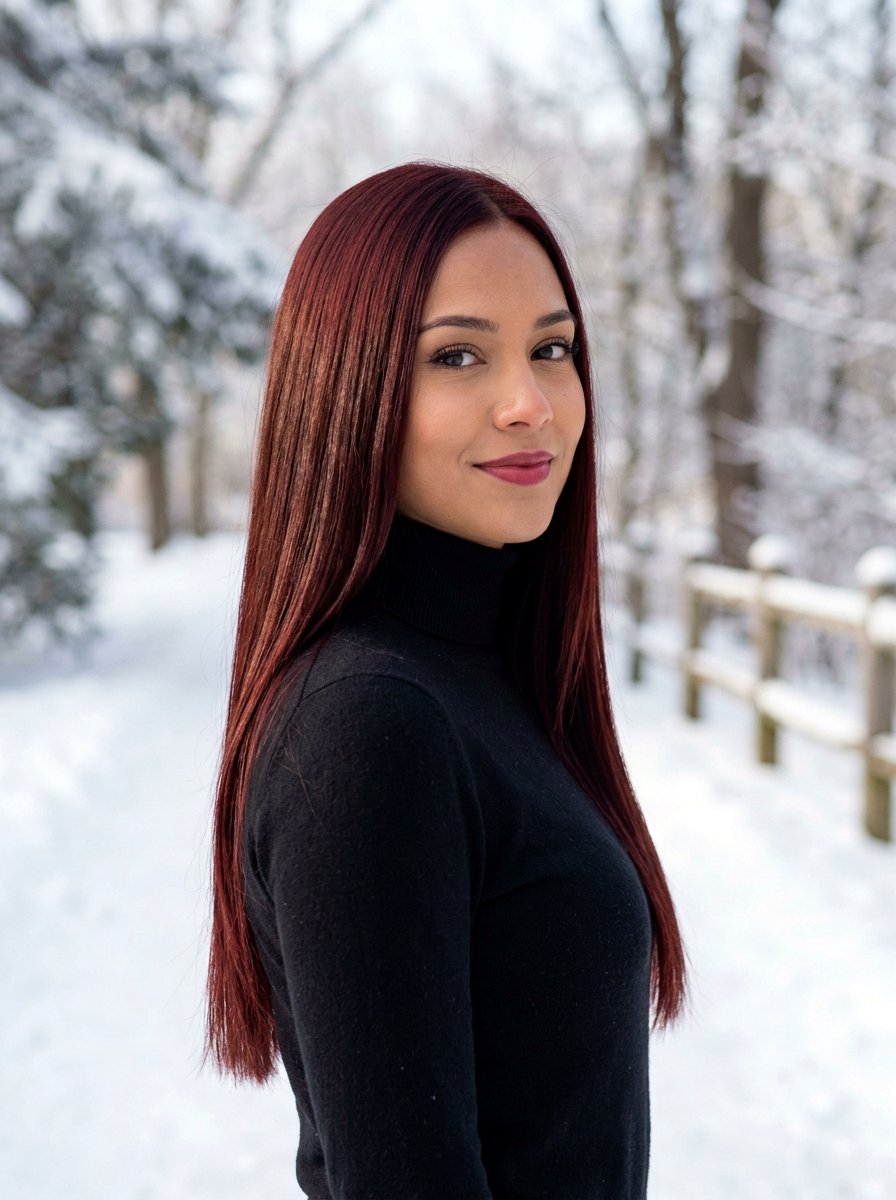 Winter Cherry Cola Red Hair - 20 seasonal hair color ideas for redheads - 20 seasonal hair color ideas for redheads