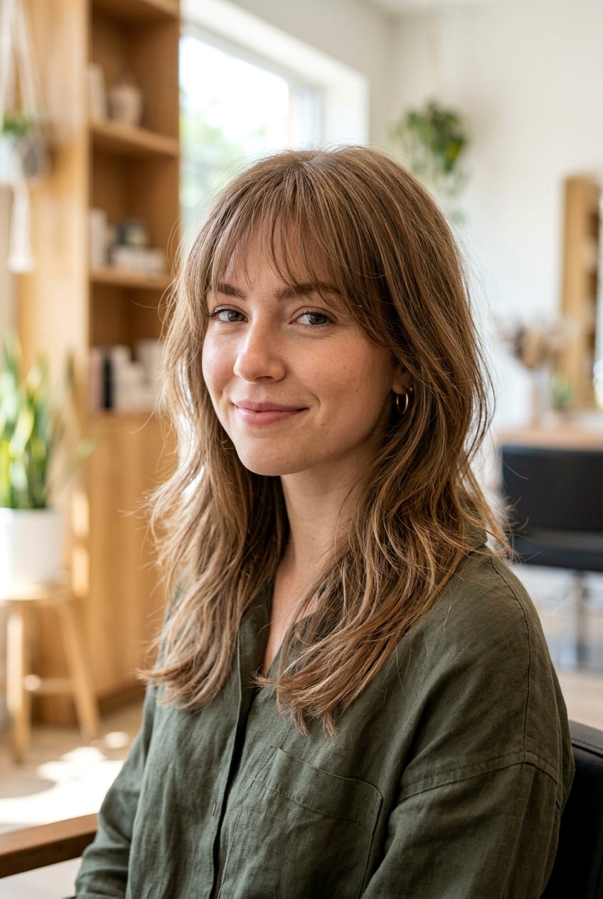 Wispy Bangs - 20 haircuts for oval face shape - 20 haircuts for oval face shape