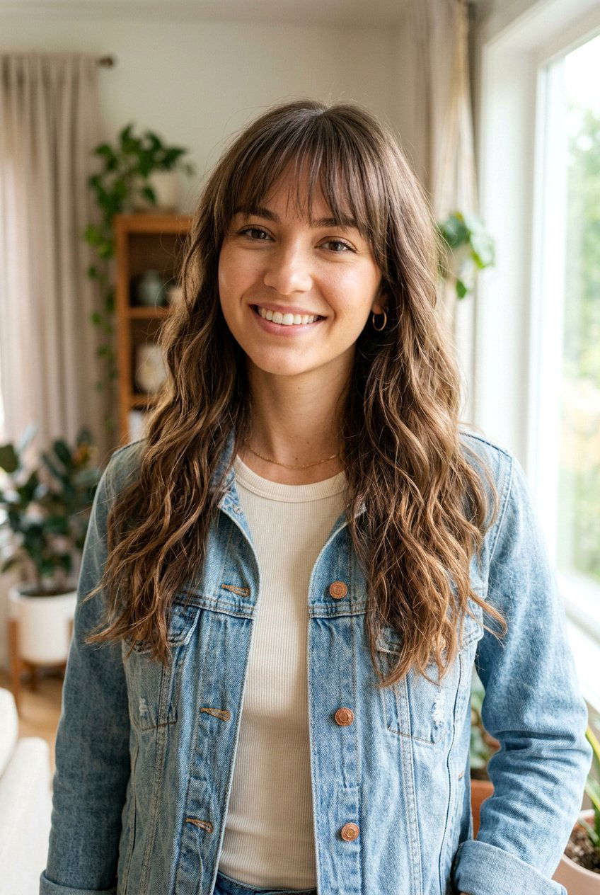 Wispy Bangs Long Layers - 20 face framing bangs for long hair women - 20 face framing bangs for long hair women