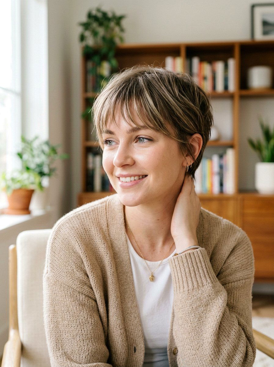 Wispy Bangs Pixie Cut - 20 interview hairstyle with clean pixie cut - 20 interview hairstyle with clean pixie cut