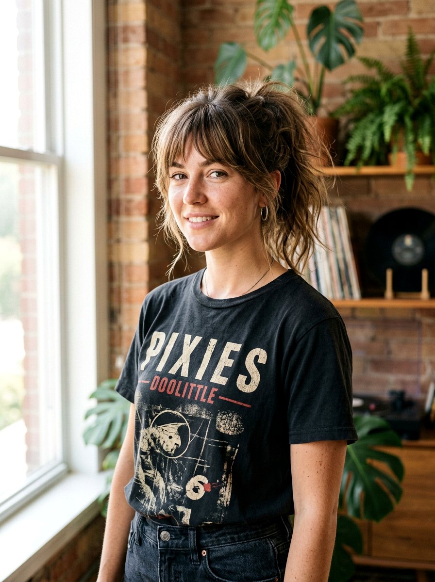 Wispy Bangs Shaggy Ponytail - 20 soft goth ponytail hairstyle - 20 soft goth ponytail hairstyle