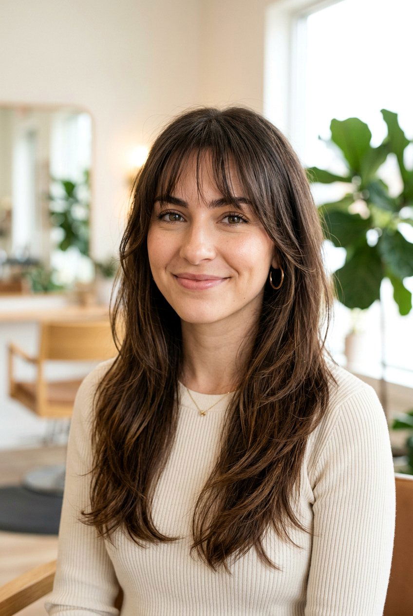 Wispy Bangs With Long Layers - 20 long haircuts with face framing layers - 20 long haircuts with face framing layers