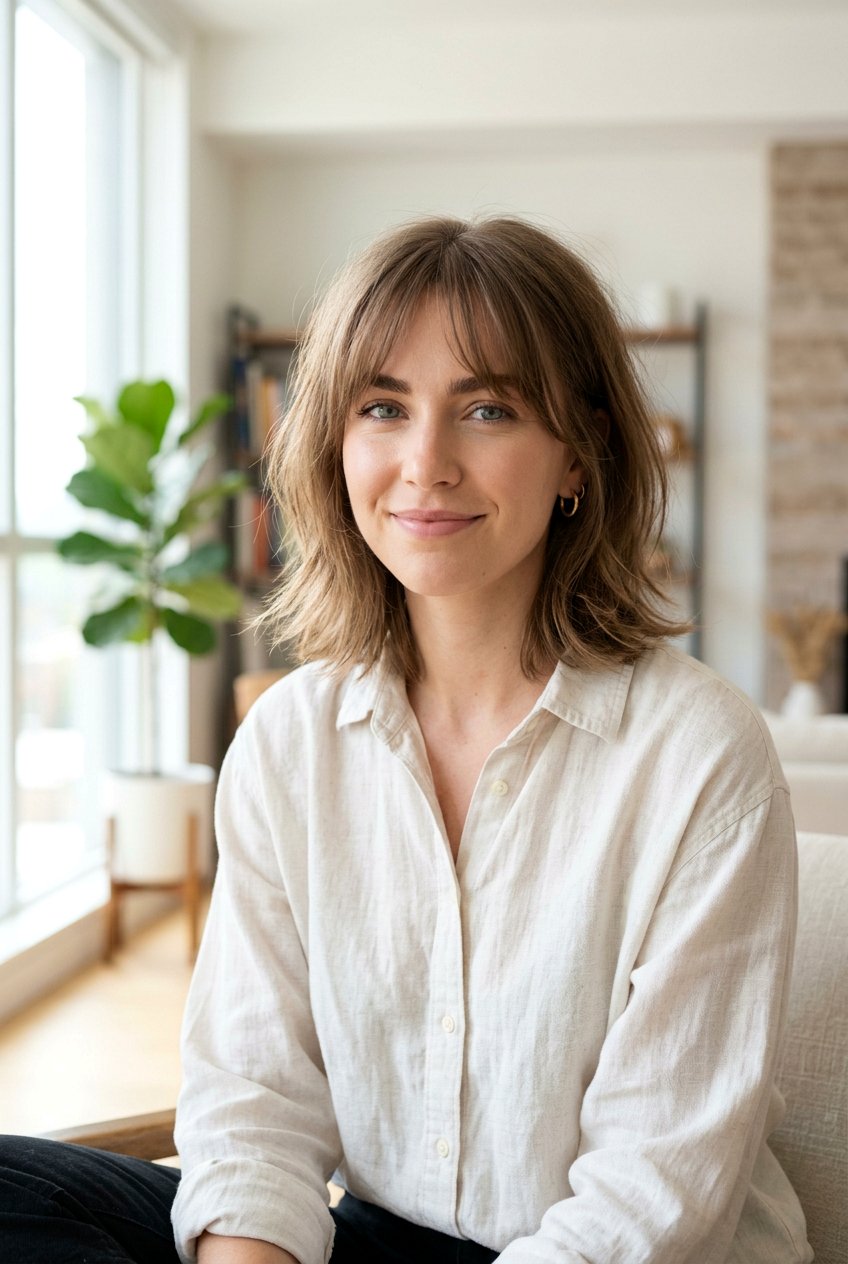 Wispy Bob With Curtain Bangs - 20 curtain bangs with bob for mature women - 20 curtain bangs with bob for mature women