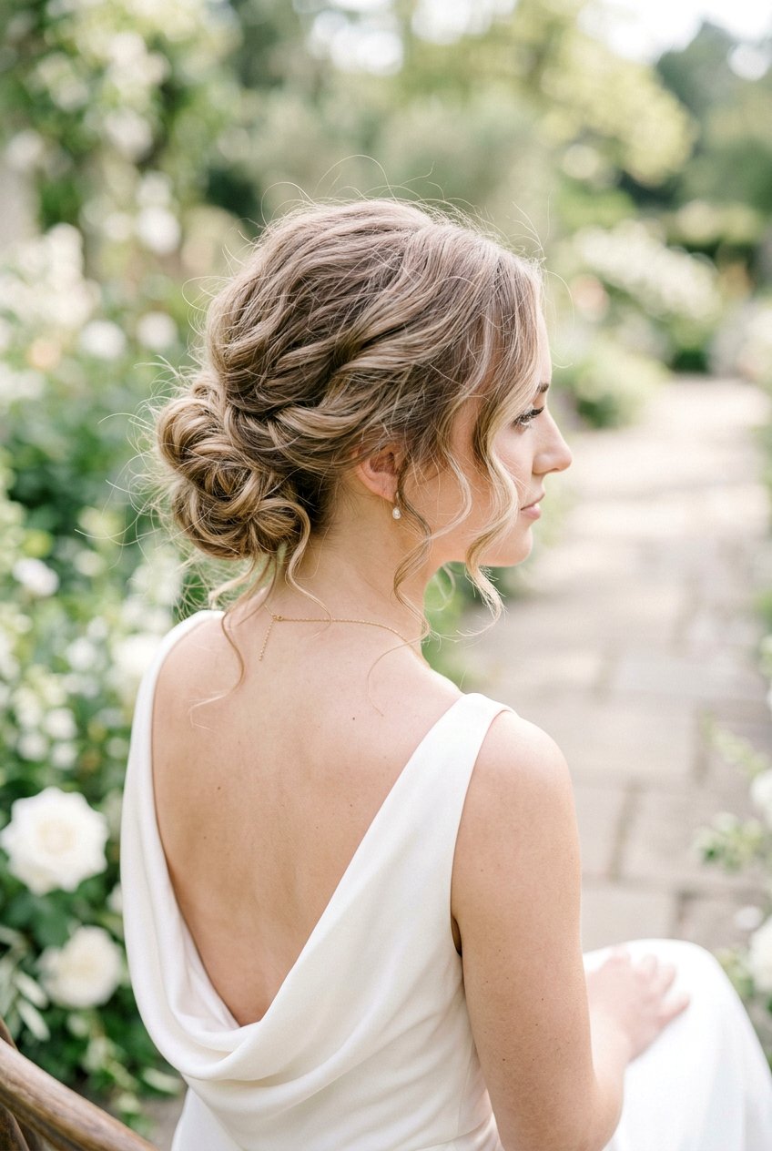 Wispy Bun With Soft Curls in Front - 20 bridal bun with curls in front - 20 bridal bun with curls in front