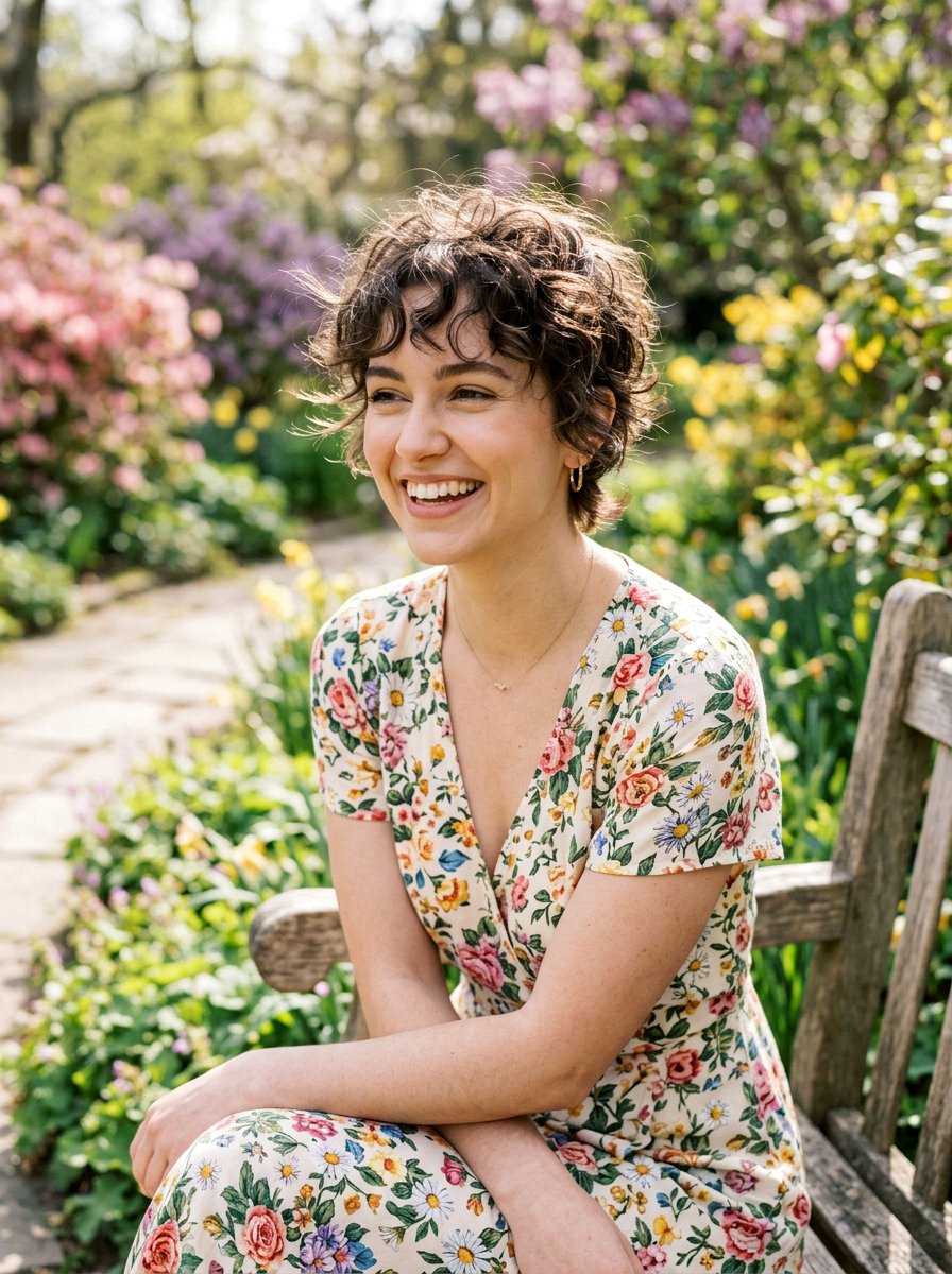 Wispy Curly Pixie - 20 curly pixie for fine curls women - 20 curly pixie for fine curls women