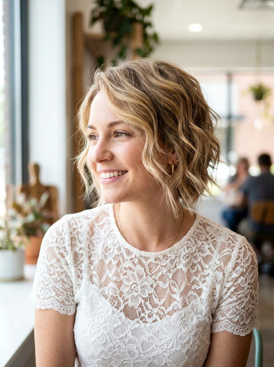 Wispy Ended Wavy Bixie - 20 wavy bixie haircut for thick hair - 20 wavy bixie haircut for thick hair