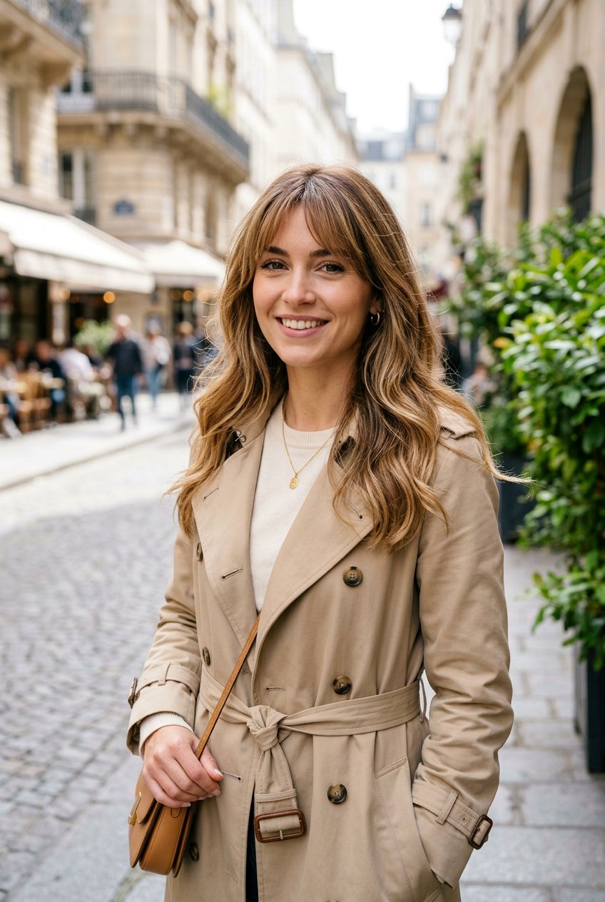 Wispy Fringe With Shoulder Length Balayage - 20 wispy fringe with shoulder length hair - 20 wispy fringe with shoulder length hair