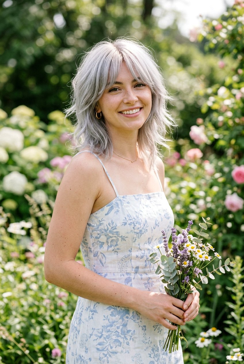 Wispy Gray Wolf Cut - 20 gray wolf cut for women - 20 gray wolf cut for women