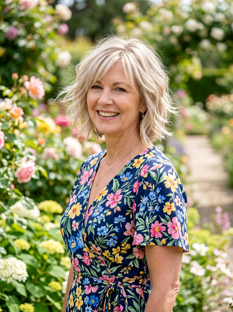 Wispy Layered Bob - 20 soft wavy bob for women over 50 - 20 soft wavy bob for women over 50