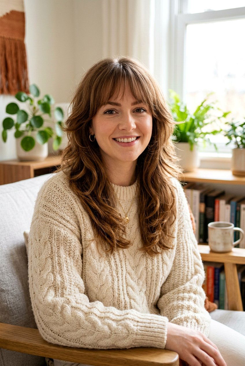 Wispy Layered Fringe - 20 80s layered blowout hairstyle - 20 80s layered blowout hairstyle