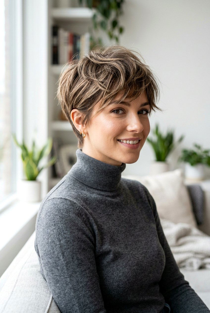 Wispy Layered Pixie Cut - 20 airy layered haircut for thick hair women - 20 airy layered haircut for thick hair women