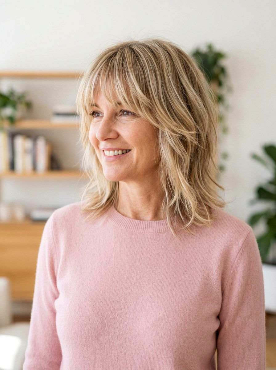 Wispy Layered Shag - 20 soft shaggy layers for older women - 20 soft shaggy layers for older women