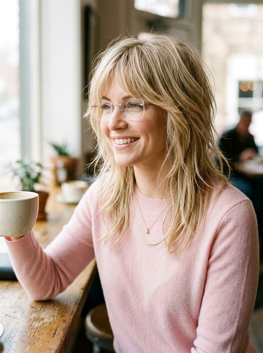 Wispy Layered Shag With Glasses - 20 layered shags for women with glasses - 20 layered shags for women with glasses