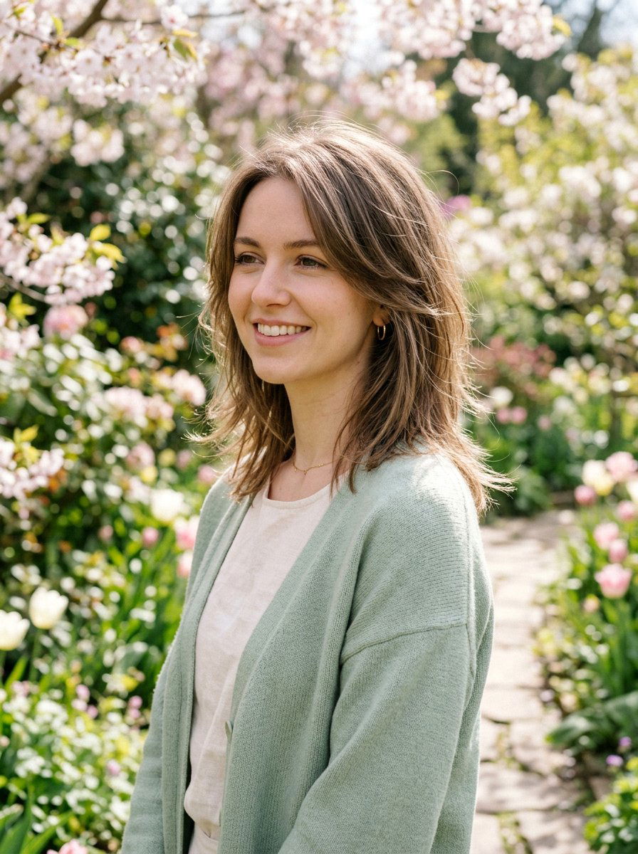 Wispy Layered Shoulder Length Haircut - 20 layered shoulder length haircut with texture - 20 layered shoulder length haircut with texture