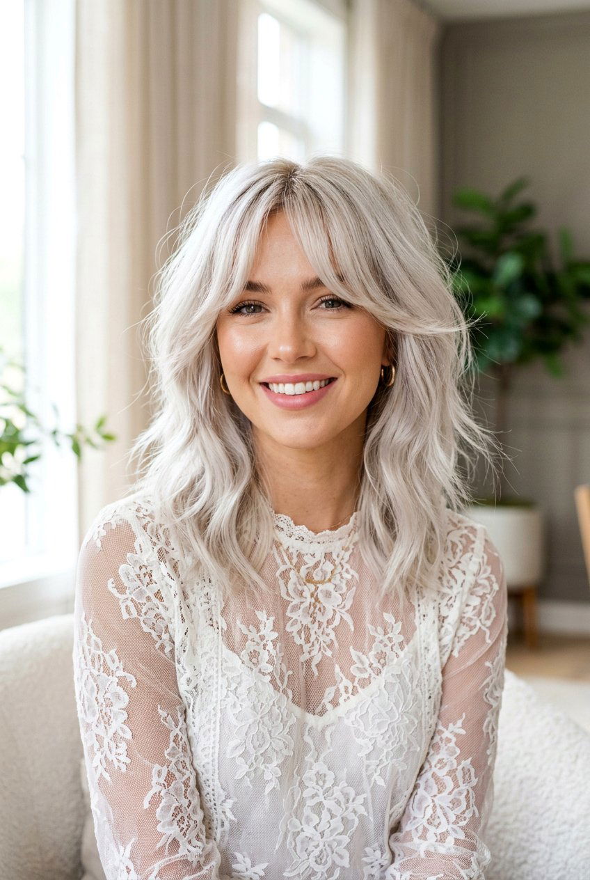 Wispy Lob With Curtain Bangs - 20 curtain bangs with lob for fine hair - 20 curtain bangs with lob for fine hair