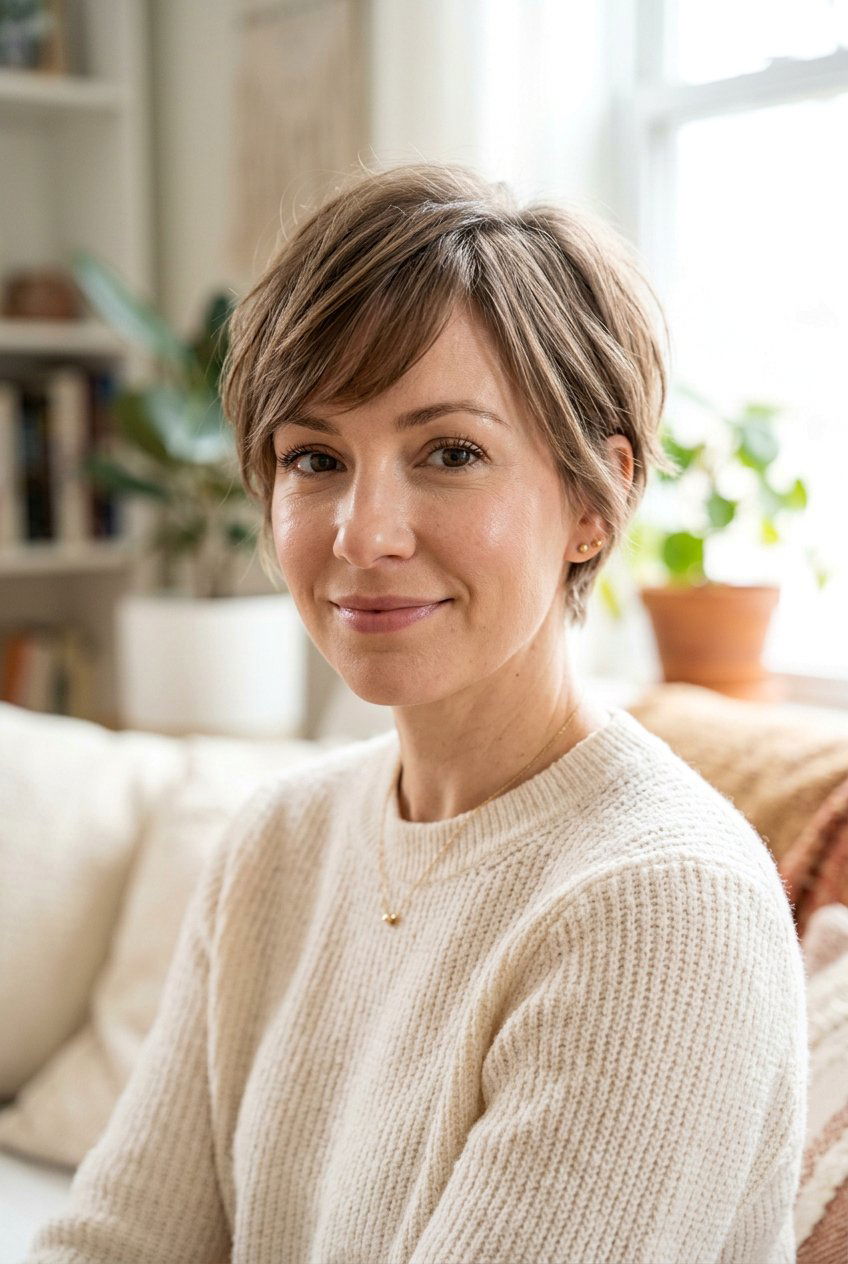 Wispy Pixie Bob with Side Swept Bangs - 20 pixie bob with side swept bangs - 20 pixie bob with side swept bangs