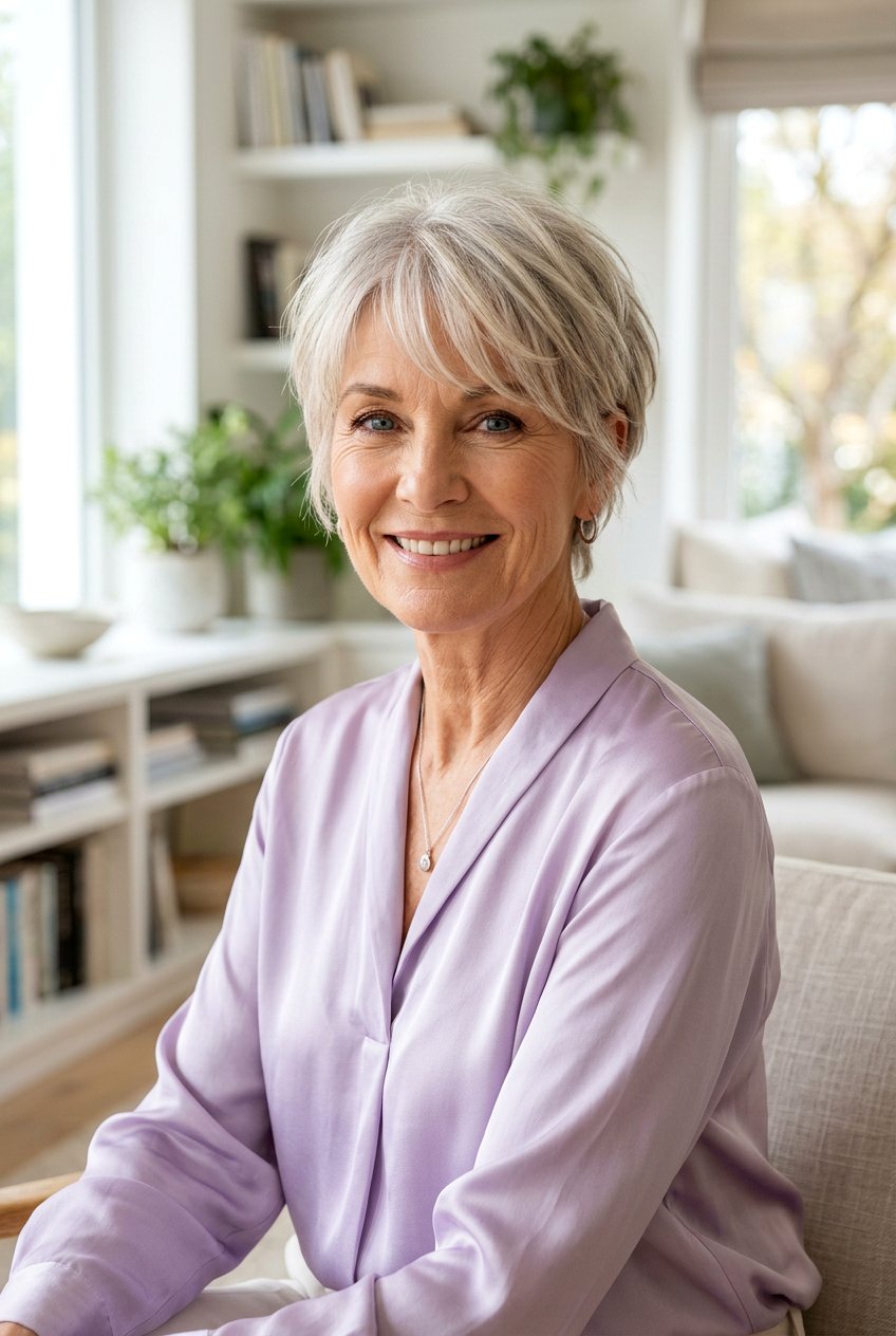 Wispy Pixie Fringe - 20 low maintenance pixie for mature women - 20 low maintenance pixie for mature women