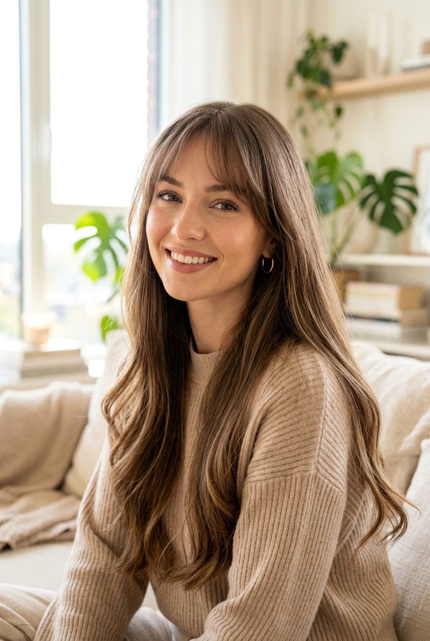 Wispy Side Bangs Long Hair - 20 side bangs for long hair - 20 side bangs for long hair