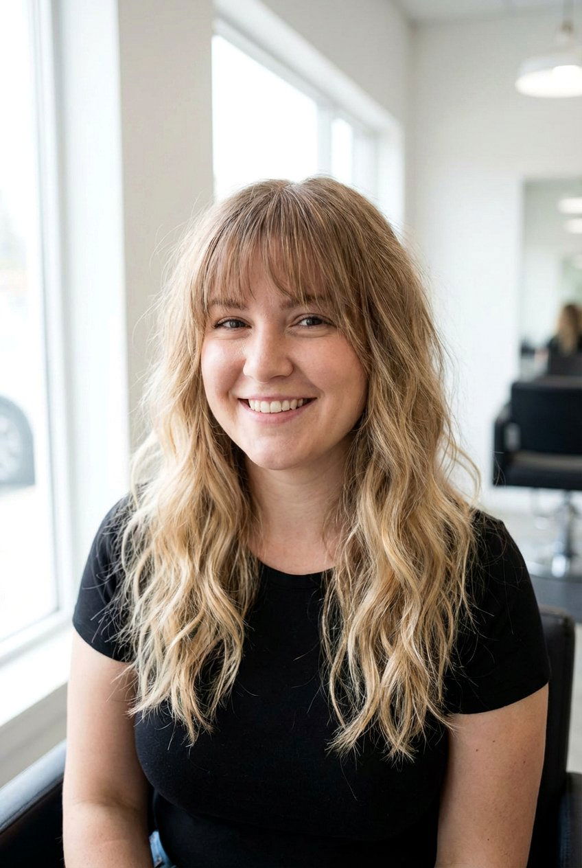 Wispy bangs - 20 bangs for round face - 20 bangs for round face