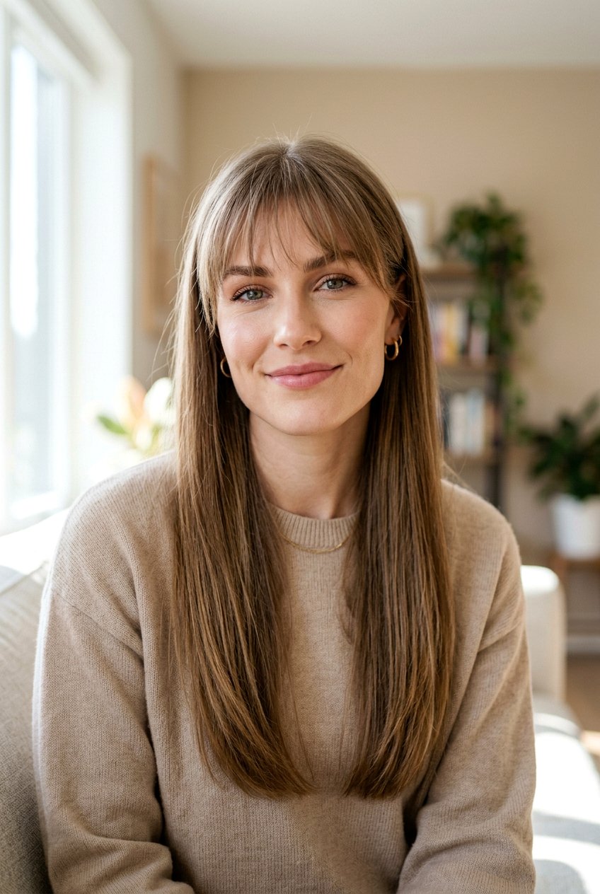 Wispy fringe square face - 20 bangs for square face - 20 bangs for square face