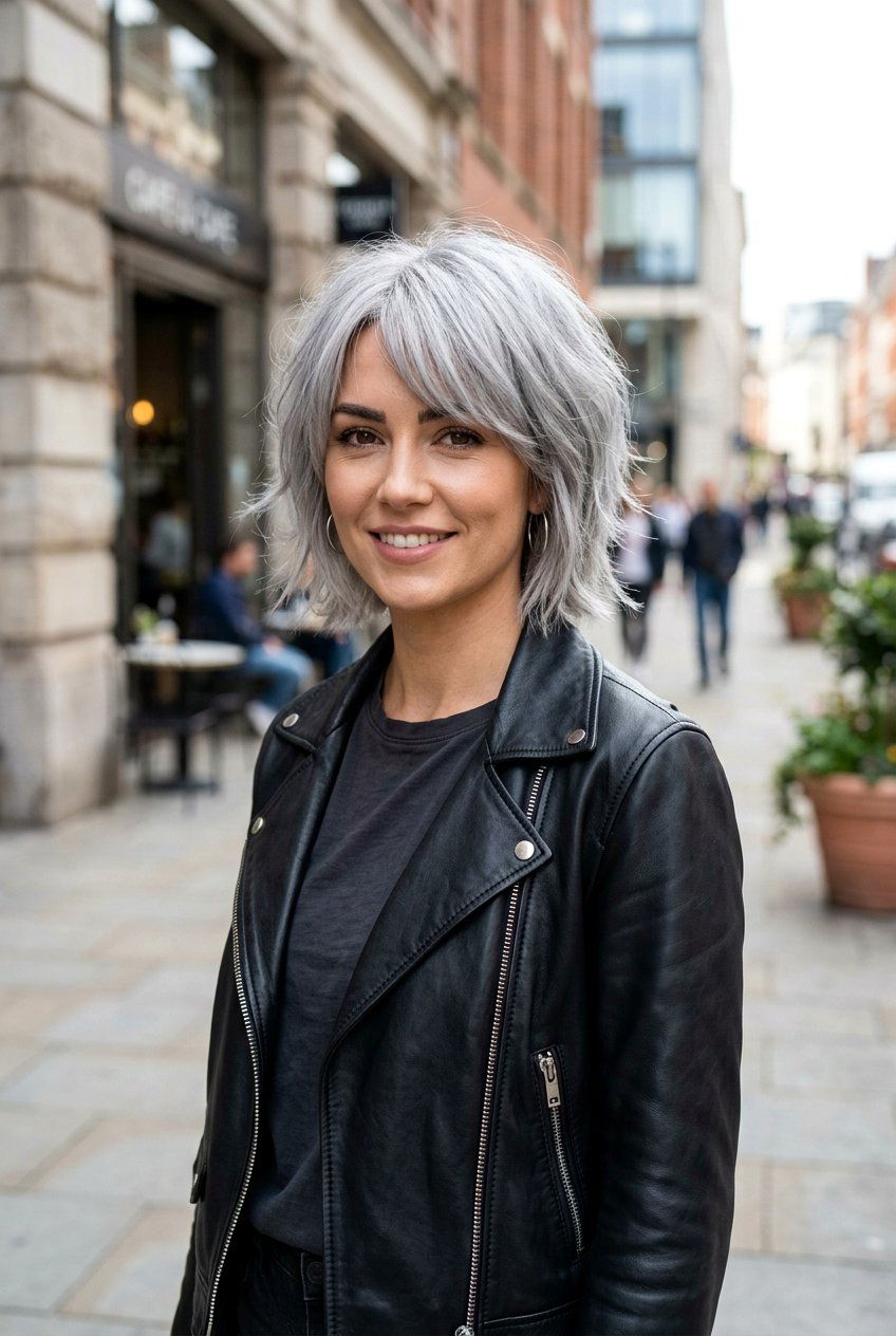 Wolf Cut Bob With Side Bangs - 20 wolf cut for women over 40 - 20 wolf cut for women over 40