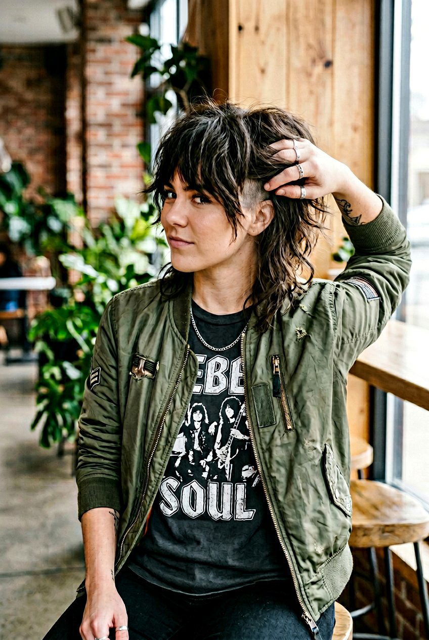 Wolf Cut Hidden Undercut - 20 wolf cut for oval face women - 20 wolf cut for oval face women