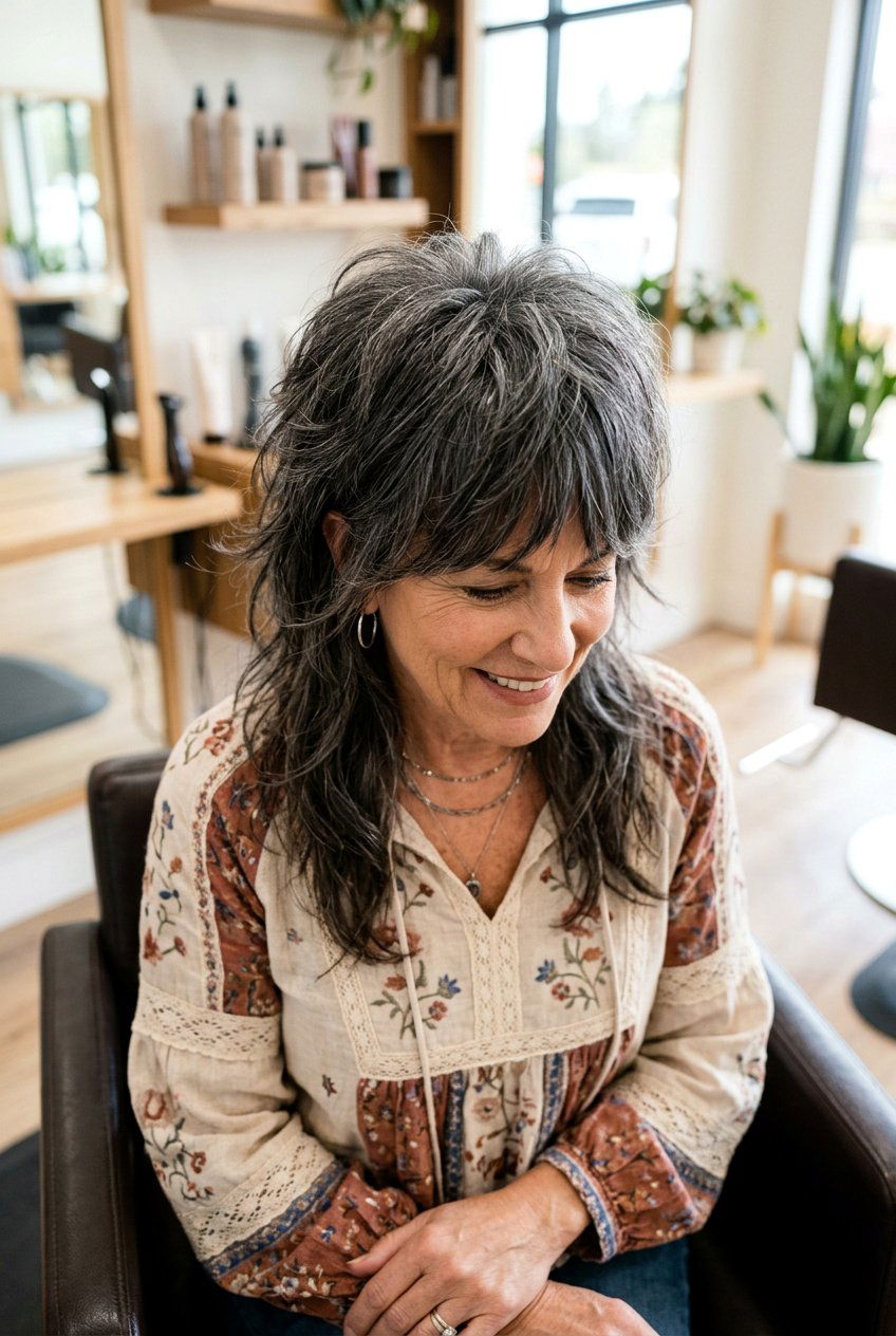 Wolf Cut Layered Haircut - 20 layered haircut for women over 60 with thin hair - 20 layered haircut for women over 60 with thin hair