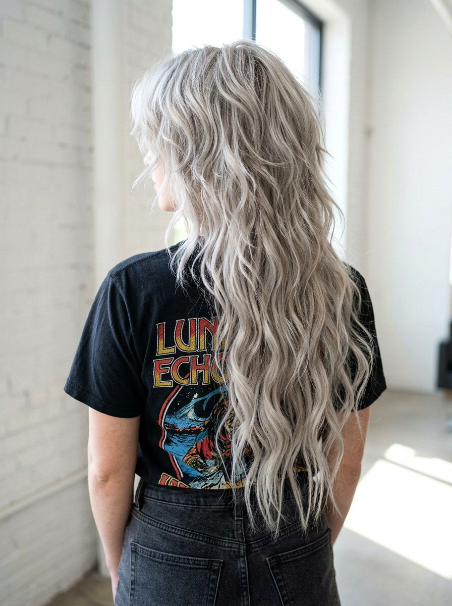 Wolf Cut Layers on Waist Length Hair - 20 waist length layered haircut - 20 waist length layered haircut