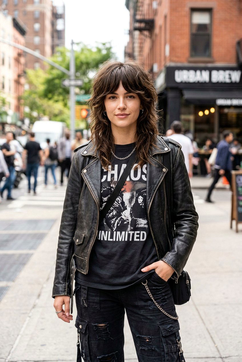 Wolf Cut Shag With Bottleneck Bangs - 20 shag haircut with bottleneck bangs - 20 shag haircut with bottleneck bangs