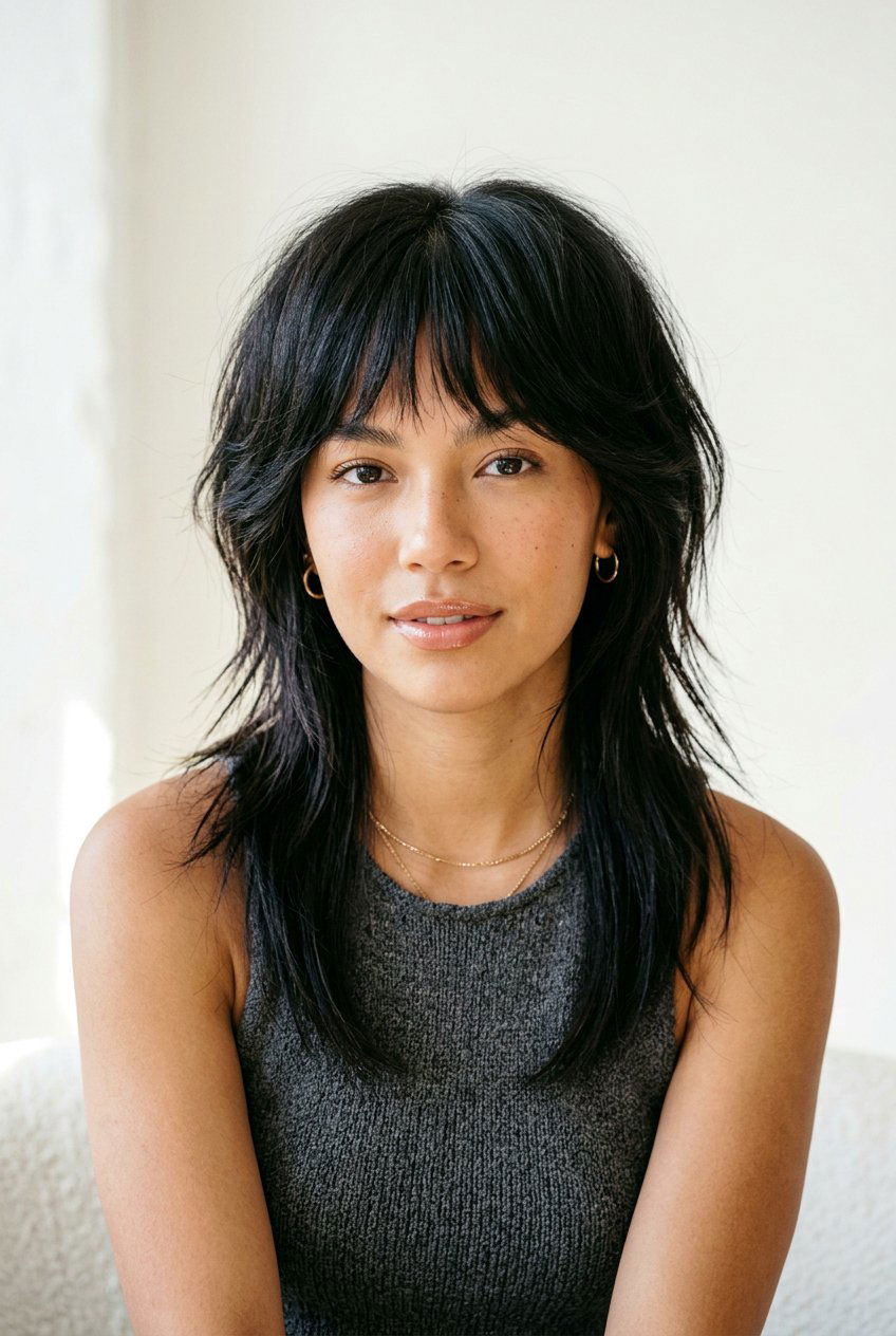 Wolf Cut Straight Hair - 20 layered straight haircuts - 20 layered straight haircuts