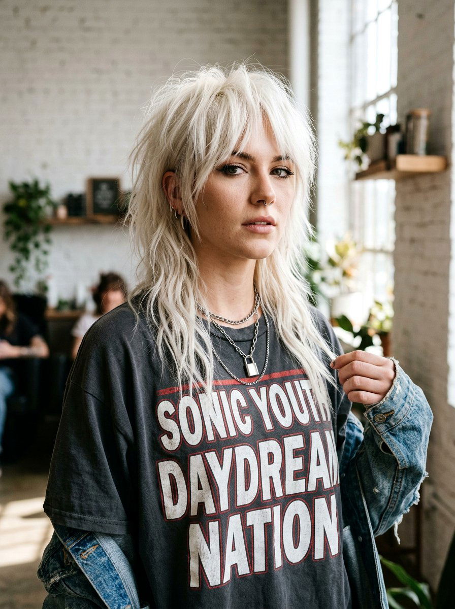 Wolf Cut With Bleached Blonde - 20 fall wolf cut ideas - 20 fall wolf cut ideas