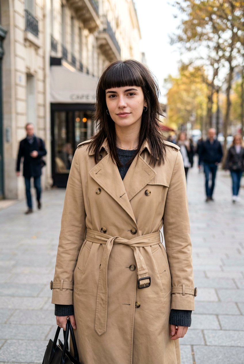 Wolf Cut With Blunt Bangs - 20 textured wolf cut for straight hair women - 20 textured wolf cut for straight hair women