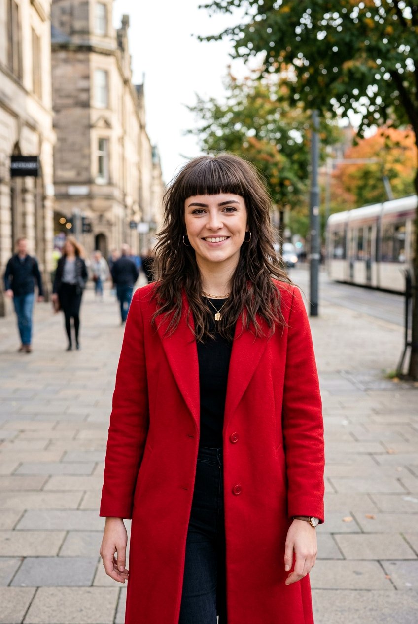 Wolf Cut With Blunt Bangs - 20 medium wolf cut for thick hair women - 20 medium wolf cut for thick hair women