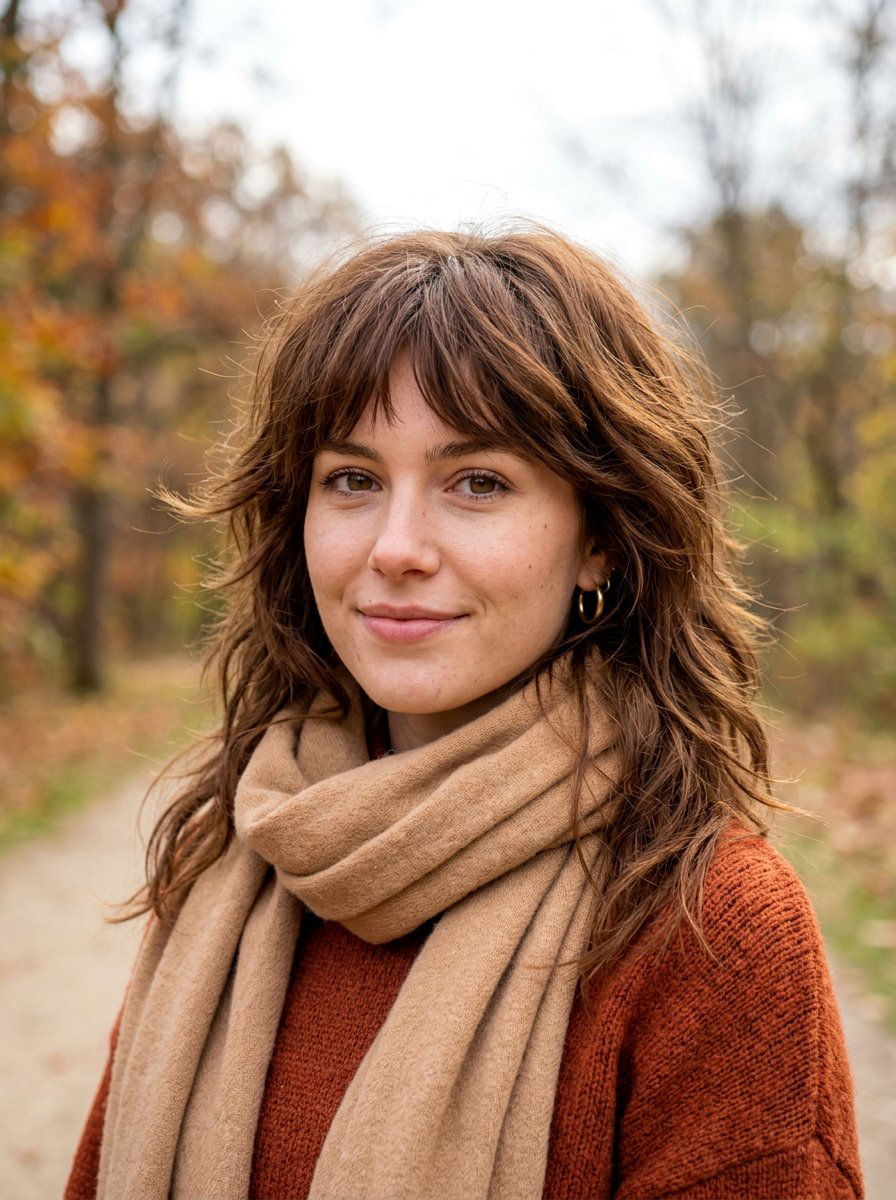 Wolf Cut With Chestnut Brown - 20 fall wolf cut ideas - 20 fall wolf cut ideas