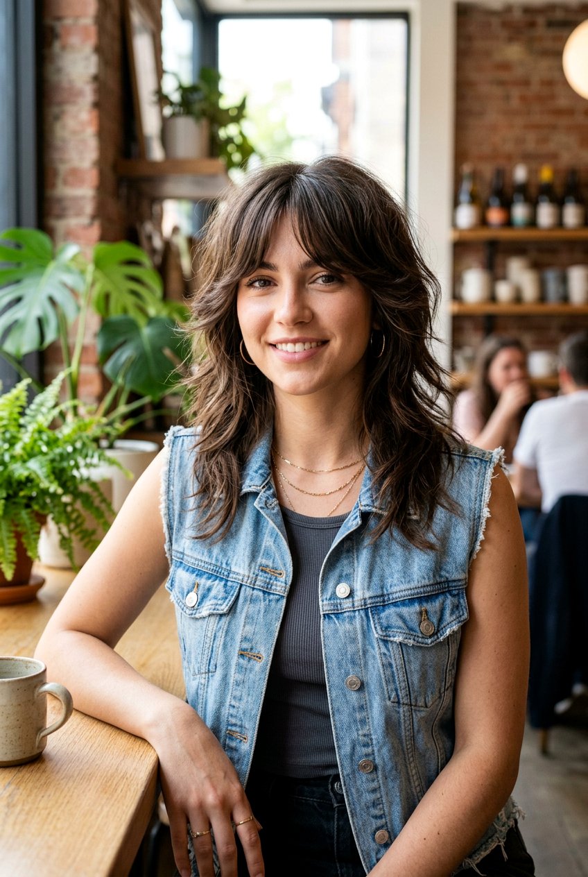 Wolf Cut With Curtain Bangs - 20 medium wolf cut for thick hair women - 20 medium wolf cut for thick hair women