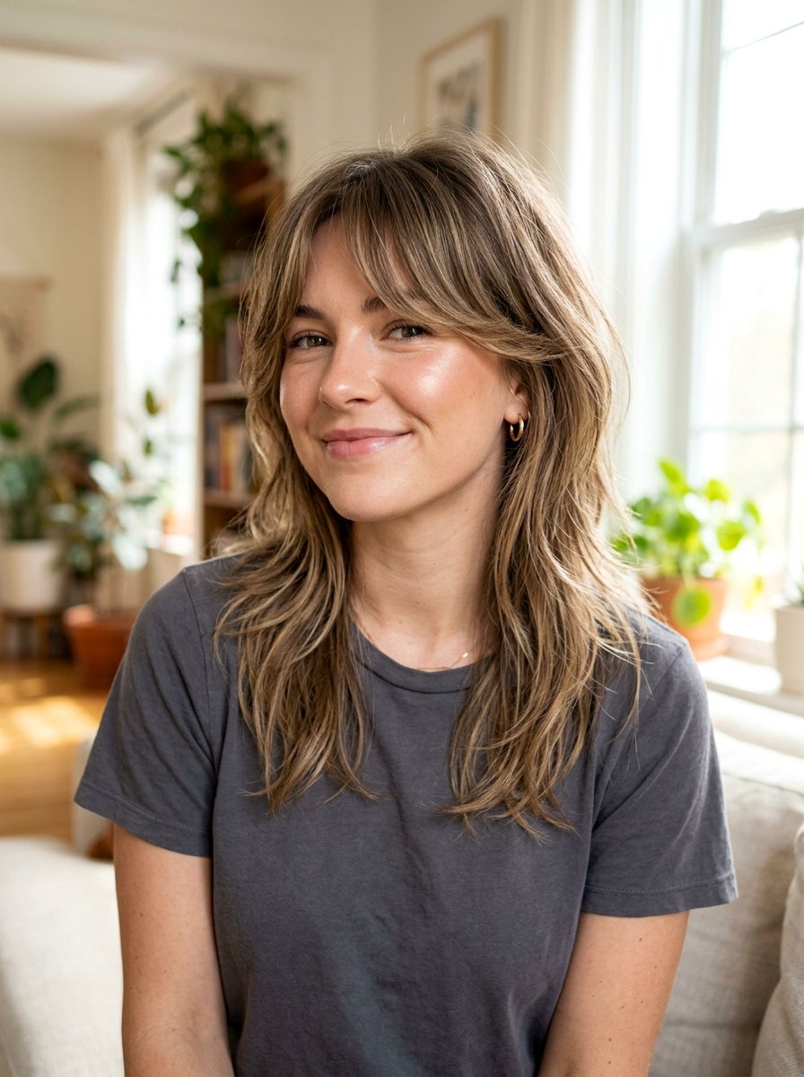 Wolf Cut With Curtain Bangs - 20 trendy wolf cut 2026 - 20 trendy wolf cut 2026