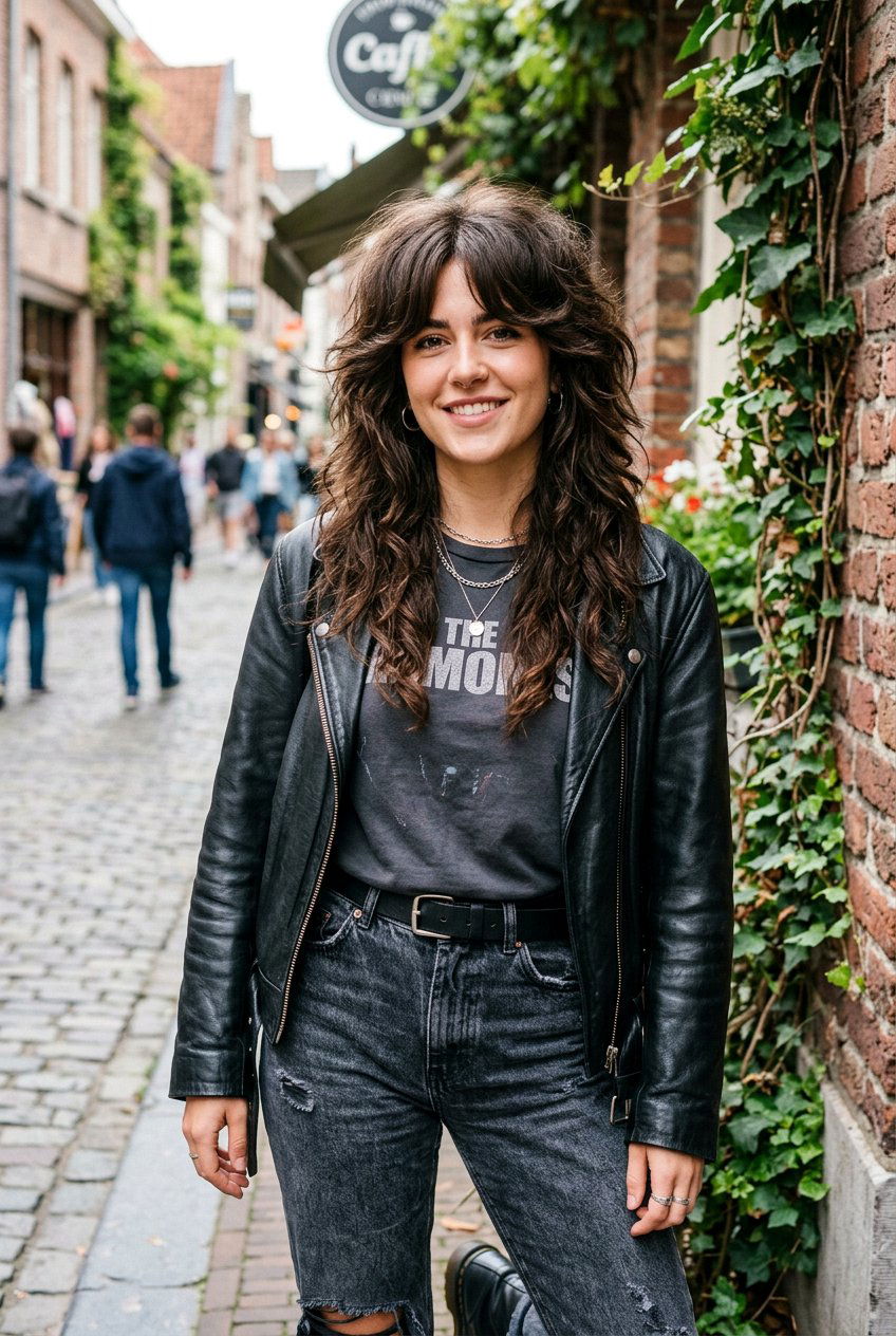 Wolf Cut With Curtain Bangs - 20 curtain bangs for thick hair - 20 curtain bangs for thick hair