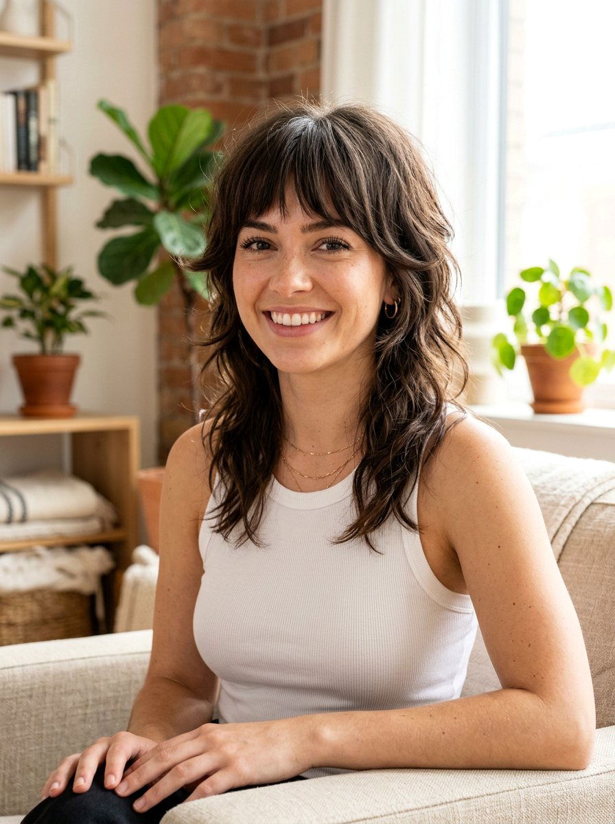 Wolf Cut With Face Framing Bangs - 20 easy wolf cut styling ideas - 20 easy wolf cut styling ideas