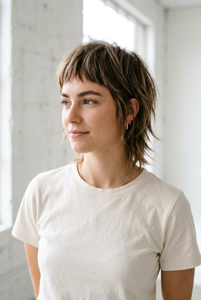 Wolf Cut With Micro Wispy Bangs - 20 wolf cut with wispy bangs - 20 wolf cut with wispy bangs