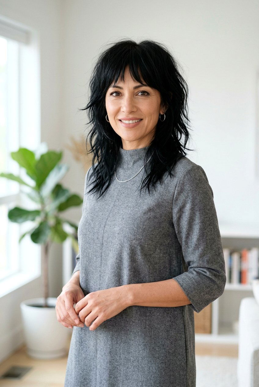 Wolf Cut With Razored Ends - 20 wolf cut for women over 40 - 20 wolf cut for women over 40