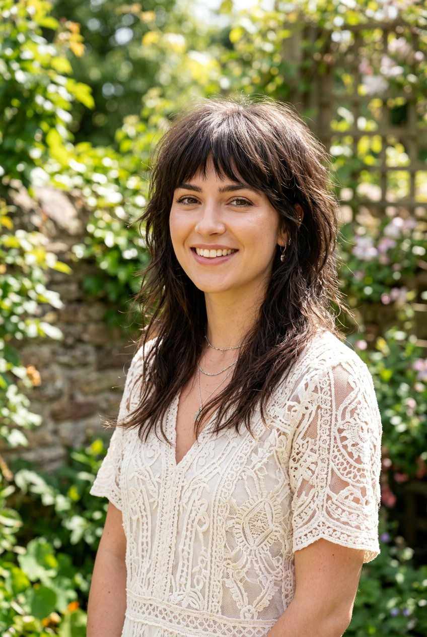 20 Chic Textured Wolf Cut Looks For Women With Straight Hair