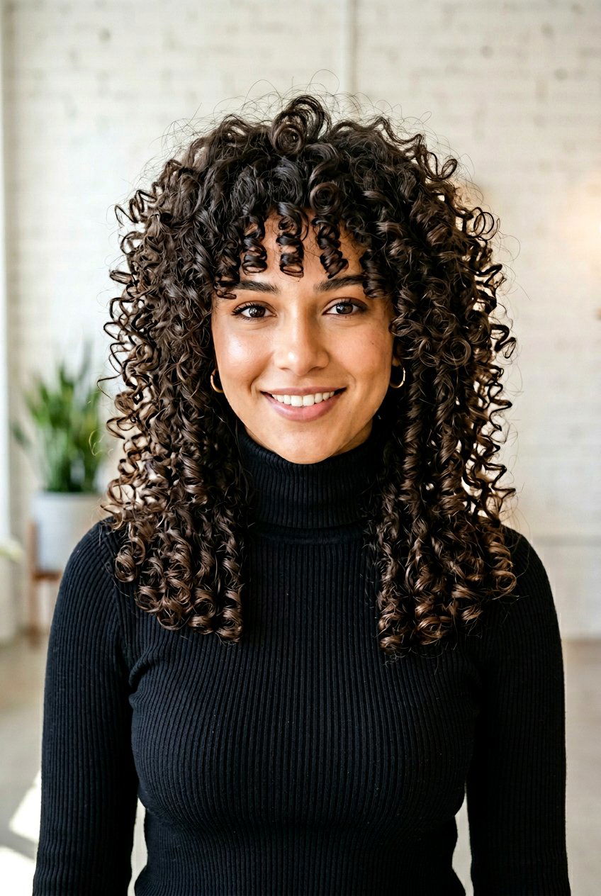 Wolf Cut With Tight Ringlets - 20 layered wolf cut for curly hair women - 20 layered wolf cut for curly hair women